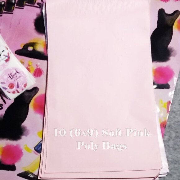 Femme Girlie Shipping Supplies! 30 Poly Mailers + 30 TY Cards + 60TY Stickers - Picture 5 of 14